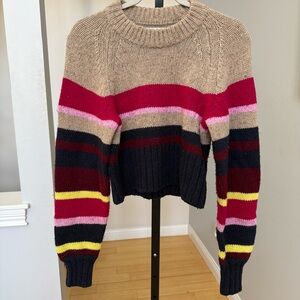 Current/Elliott Colorful Striped Wool Blend Sweater, size 0 XS